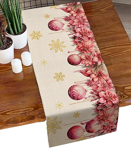 Camino de mesa de flores de granja de 36 pulgadas corto, de lino de algodón, pequeño, cocina, comedor, mesa de café, decoración de tocador, camino