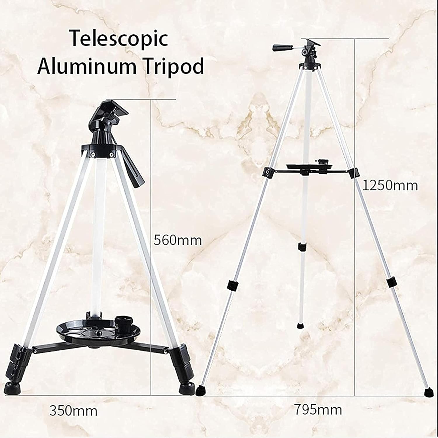 Telescope for Astronomical Beginners and Children, 70MM HD Refractor Telescope with Adjustable Stand and Phone Holder, Fully Coated Lens