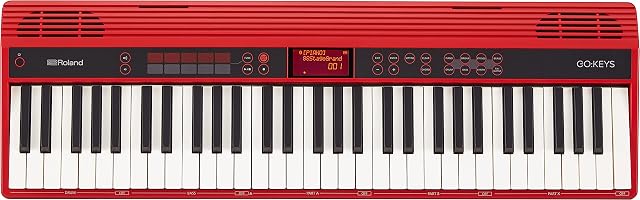 Roland Go-61K Keys Music Creation Keyboard with A Wireless Smartphone Connection, Red