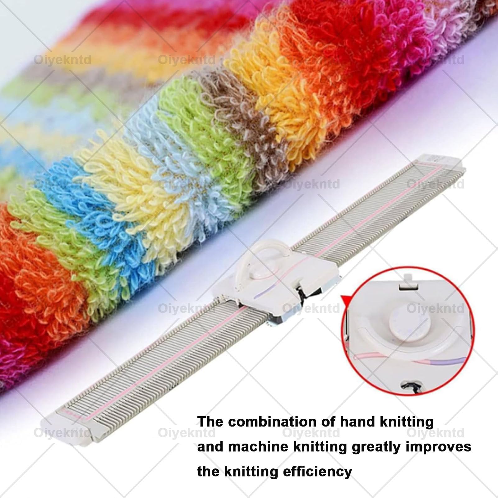 Strickmaschine für Erwachsene, 6,5 mm Nadelstärke, 150 Maschen, Kunststoff-Webrahmen-Set für den Hausgebrauch, Handwebrahmen zum Stricken von Socken, Mützen, Schals und Pullovern