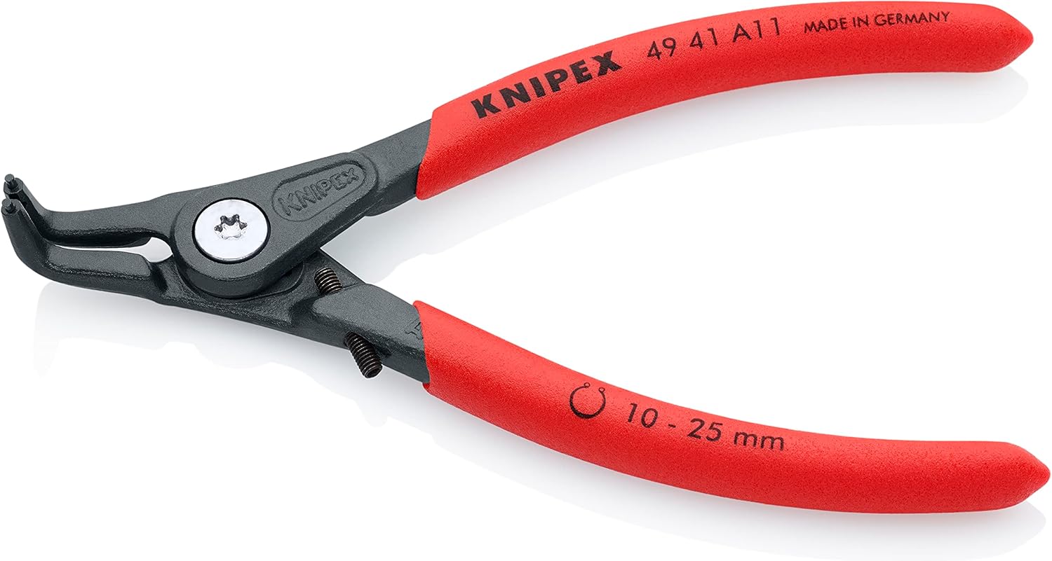 Knipex 49 41 A11 Circlip Pliers for external circlips 10-25mm 90° angled in grey