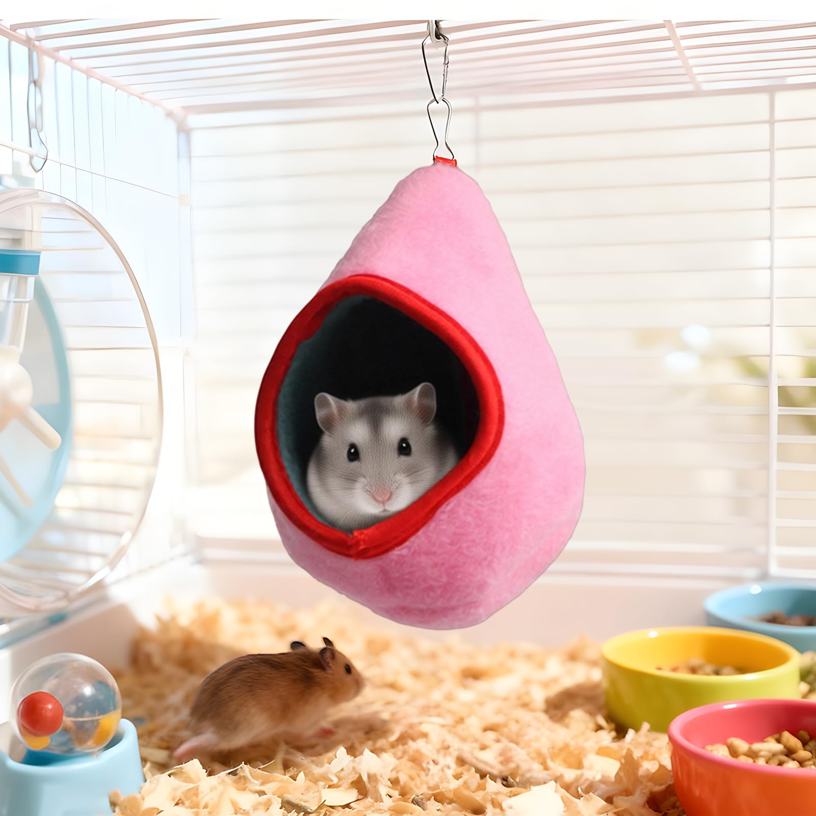 Amaca per criceti fantasia - Soffice sospeso, comodo in peluche con ganci, materiale durevole lavabile, casetta sospesa per criceti dorati e piccoli animali domestici | Accessorio decorativ