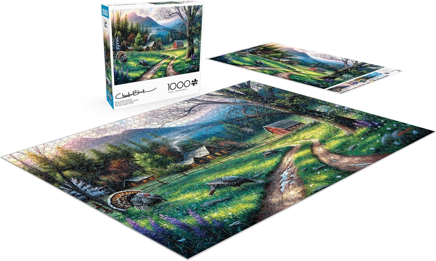 Buffalo Games - Charles Black - Bear Creek Ranch - 1000 Piece Jigsaw Puzzle for Adults -Challenging Puzzle Perfect for Game Nights - Finished Size is 26.75 x 19.75