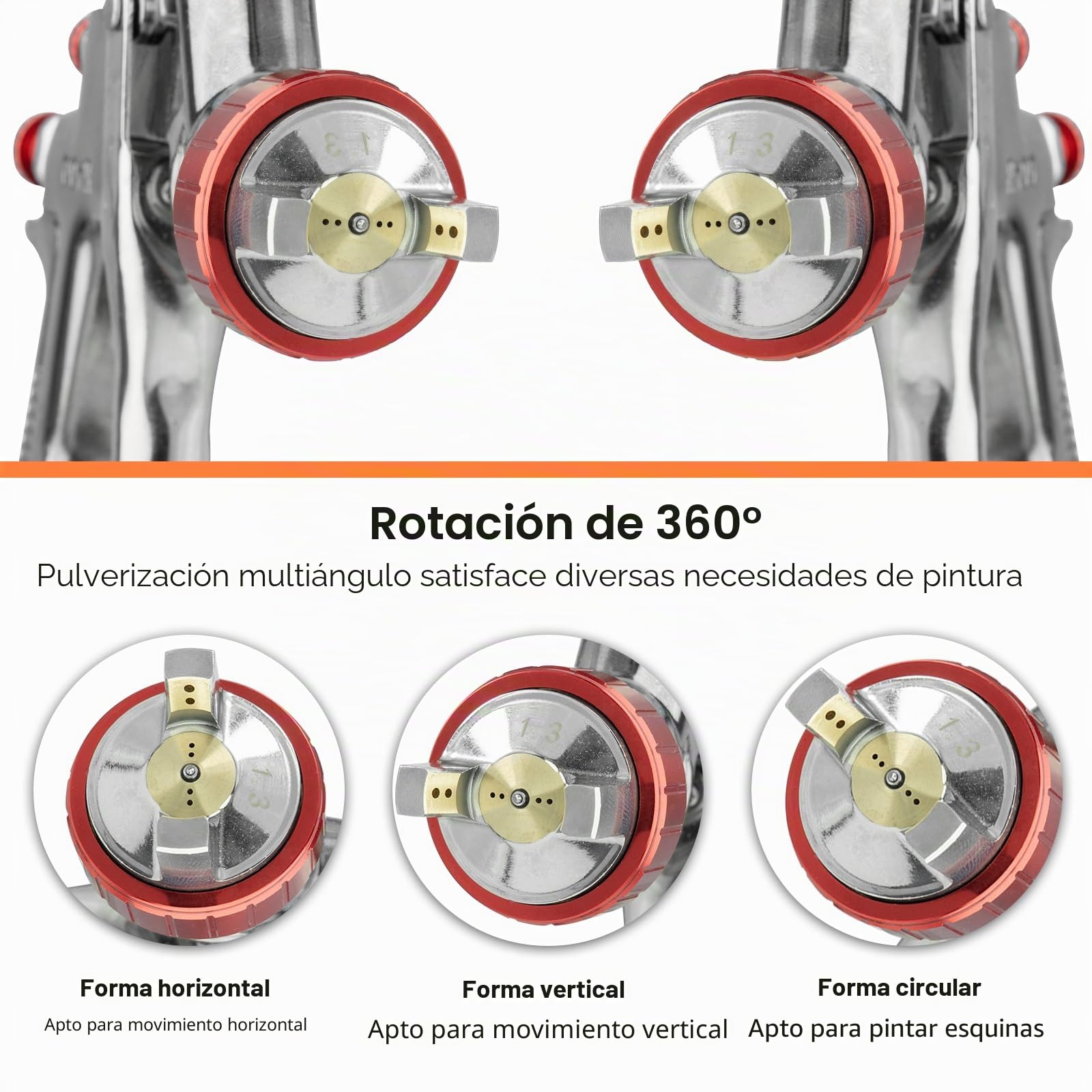 LVLP Pistola de pulverización de Aire, Pistola de pulverización con 10 Vasos Desechables de 650 ml, 3 boquillas de 1,3/1,7/2,0 mm y regulador de Aire (1,3/1,7/2,0+10 Disposable Paint Cups) | LVLP R500 Pistola de pintura automotriz para pintura de hogar, c