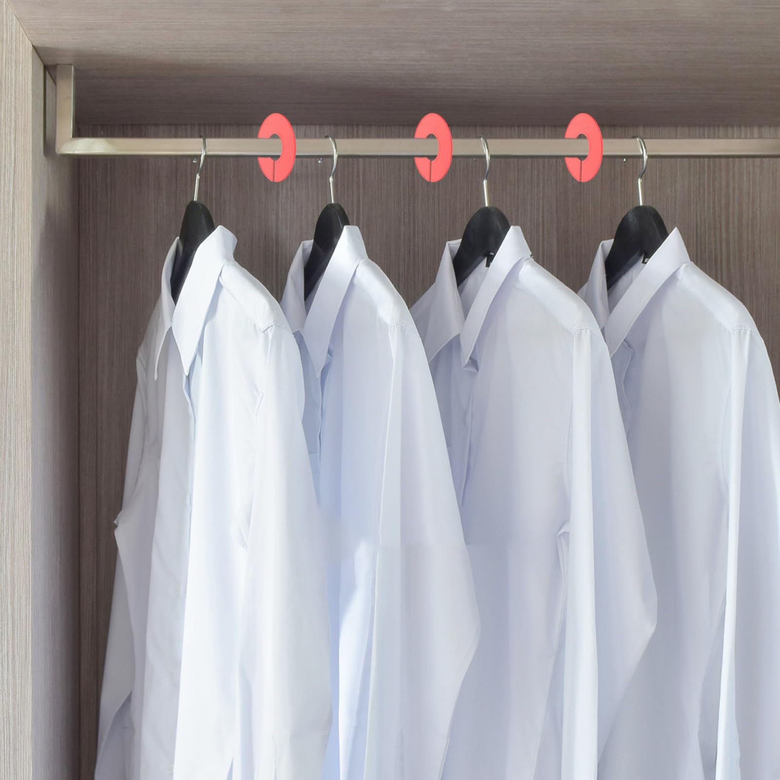 Divisores de Armario para Ropa Colgante Separadores Plásticos Reutilizables Color Rojo 20 Piezas