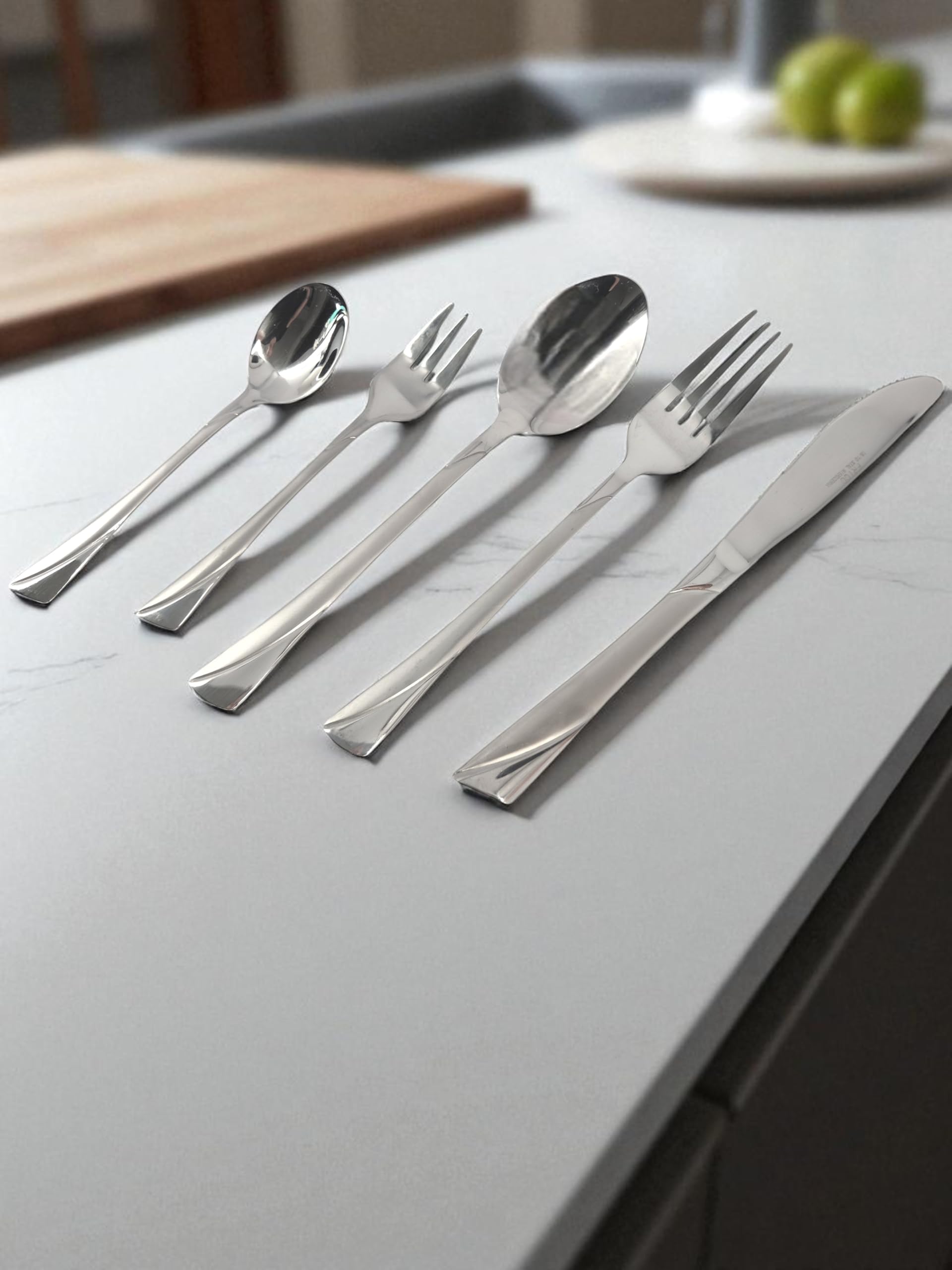 Posate in valigia, 72 pezzi, 12 persone, acciaio inossidabile, forchetta, cucchiaio, coltello 22322D SATIN