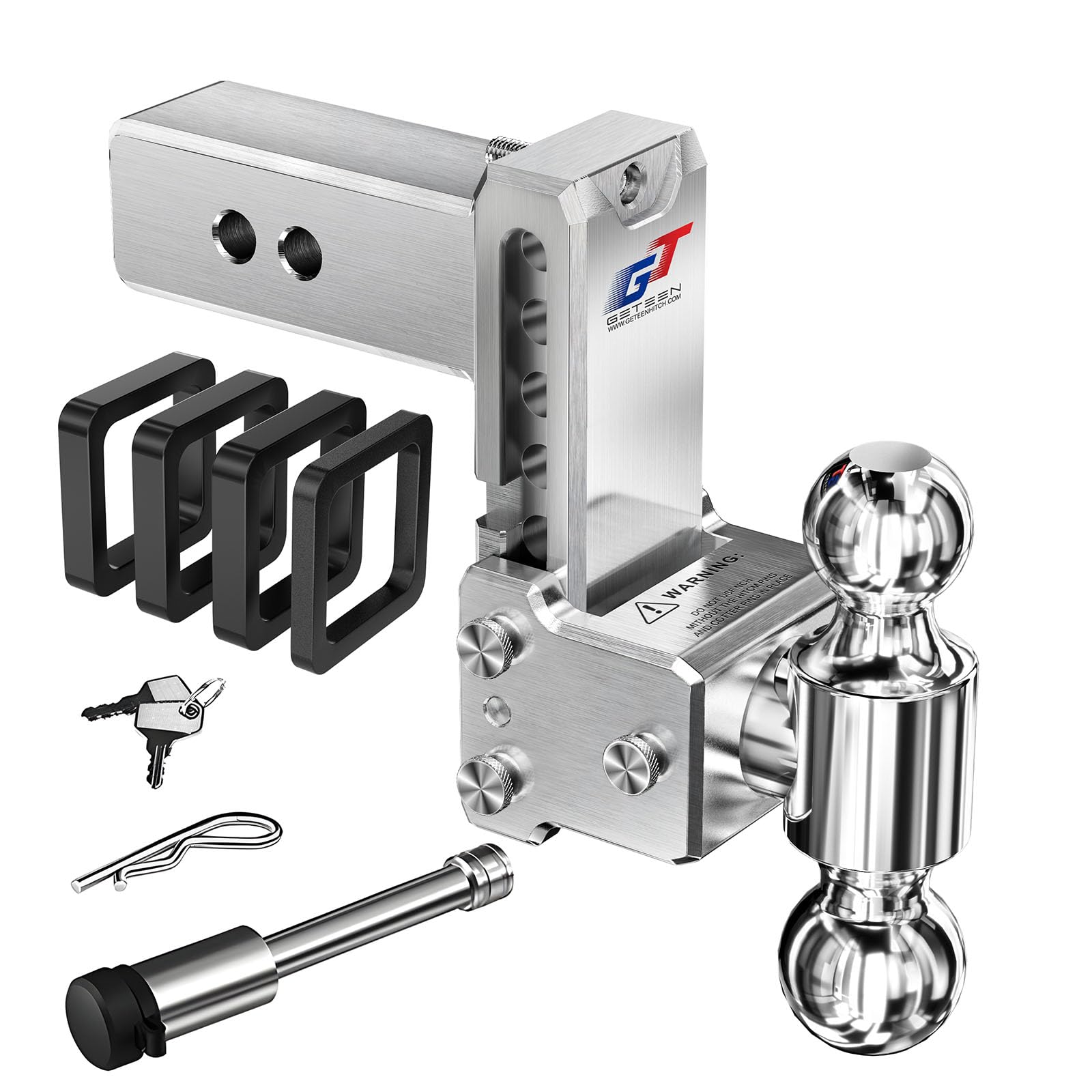 Tow Hitch Universal Aluminum With Lock & 2" & 2-5/16" Balls – Tow