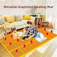 Vista 2 de Electric Heated Floor Carpet, Graphene Electric Heated Rug with Adjustable Temperature Timer,Under Desk for Foot Warmer,Floor Heating Mat,for