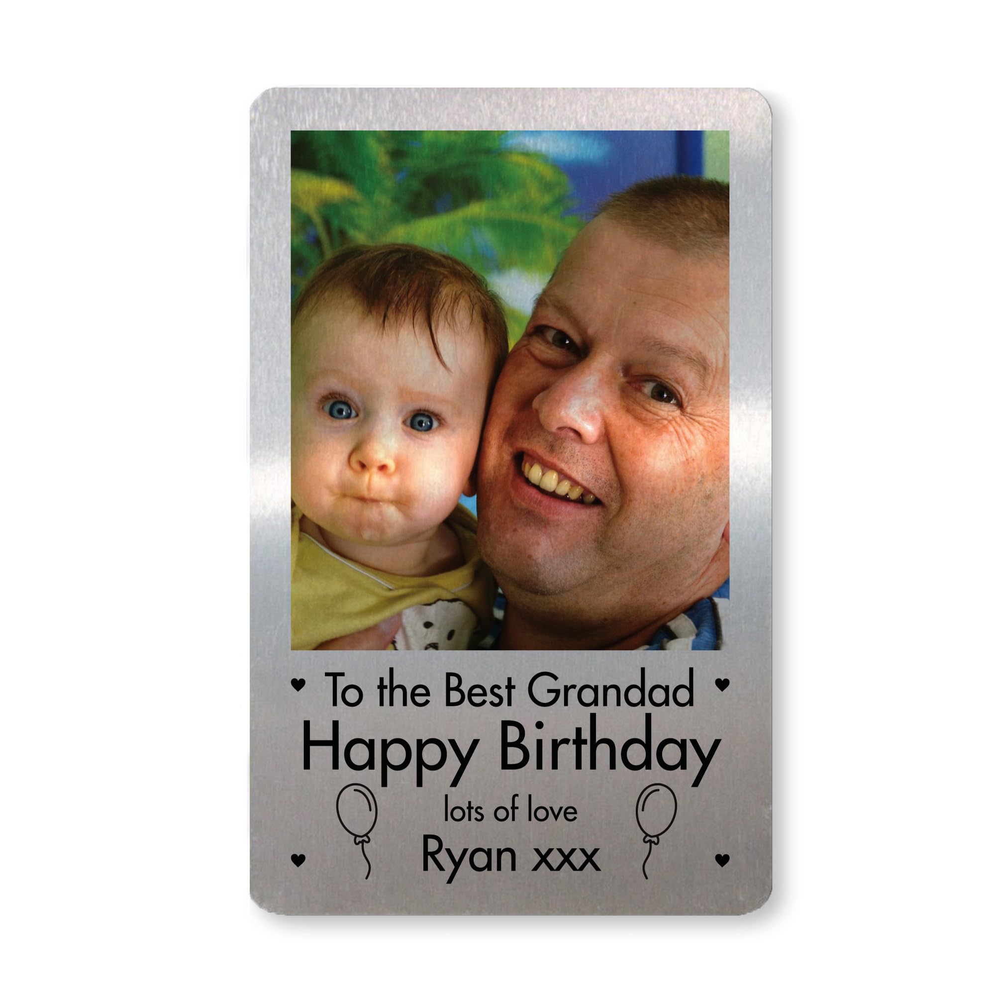 Happy Birthday Grandad PERSONALISED Photo Wallet Card Insert Gift For Him