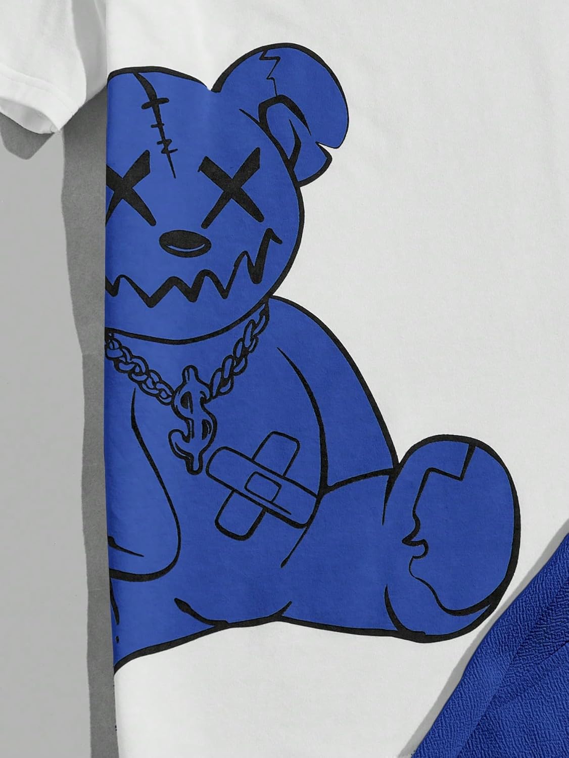 GORGLITTER Men's Letter Graphic Print T Shirts Short Sleeve Top & Shorts Casual Two Piece Sets - Image 4