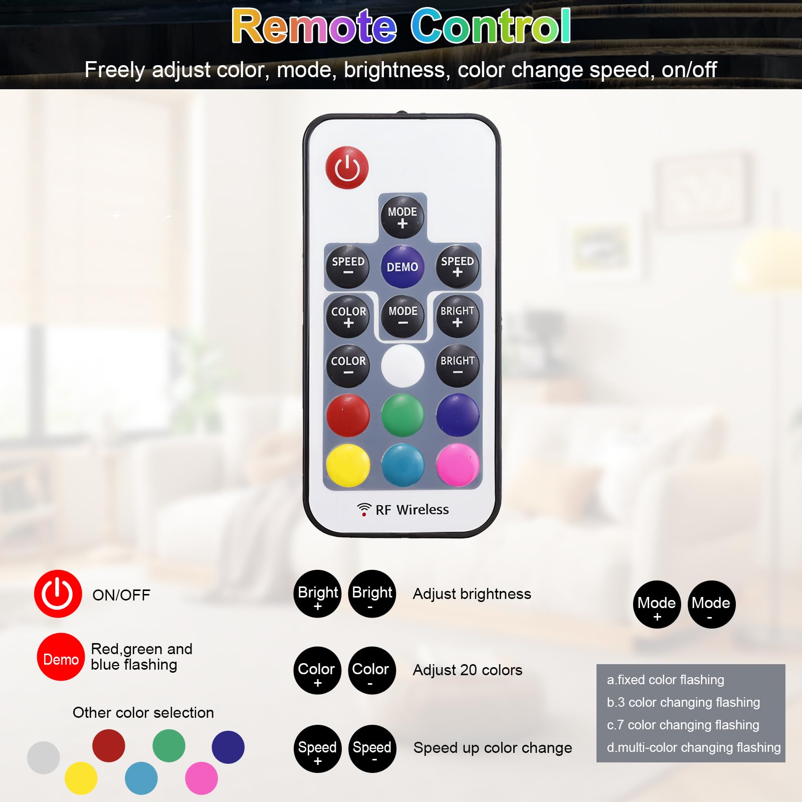 RGB Unterwasser-Teichlichter, 20 Farben, dimmbar, tauchfähig, LED-Brunnenlichter mit Timer, IP68 wasserdicht mit Fernbedienung, für Außenteiche, Aquarium, Garten, Pool (4 Stück)