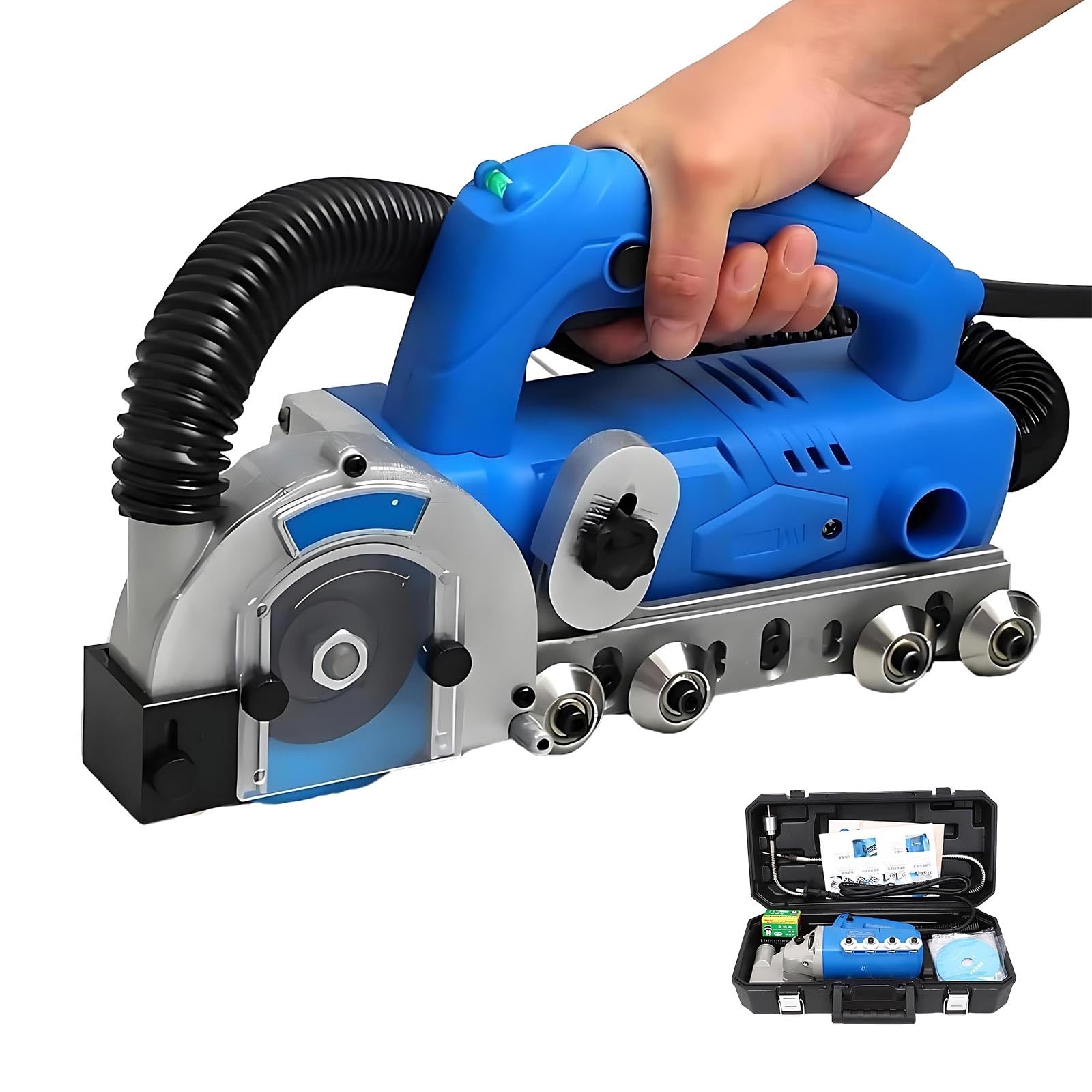 Fliesenfugen Reiniger Maschine 1200w, Elektrisches Werkzeug Zum Fugen Entfernen Mit Einstellbarer Tiefe Und Staubaufnahme Für Renovierung 220v