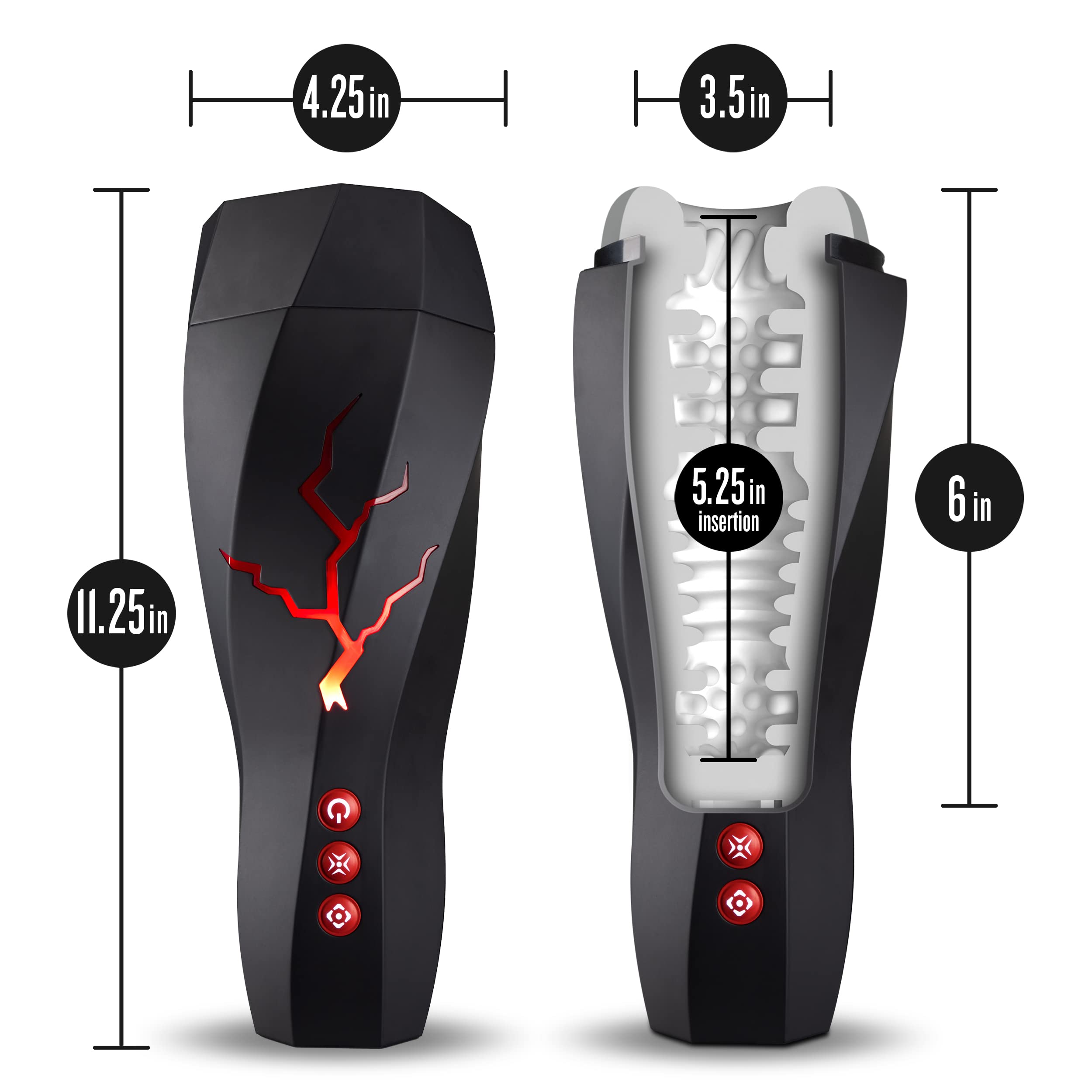 quiet storm sex toy Storm Sucking Moaning Vibrating Masturbator for Men with Headphones — BTB  Shop main image 0