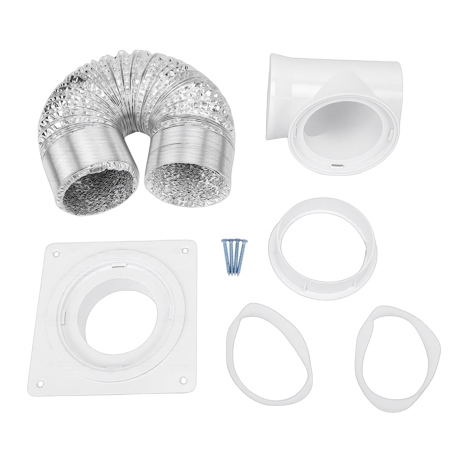 Kit de codo de placa de pared para ventilación de secadora de 4 pulgadas | Espacio reducido de 90 grados