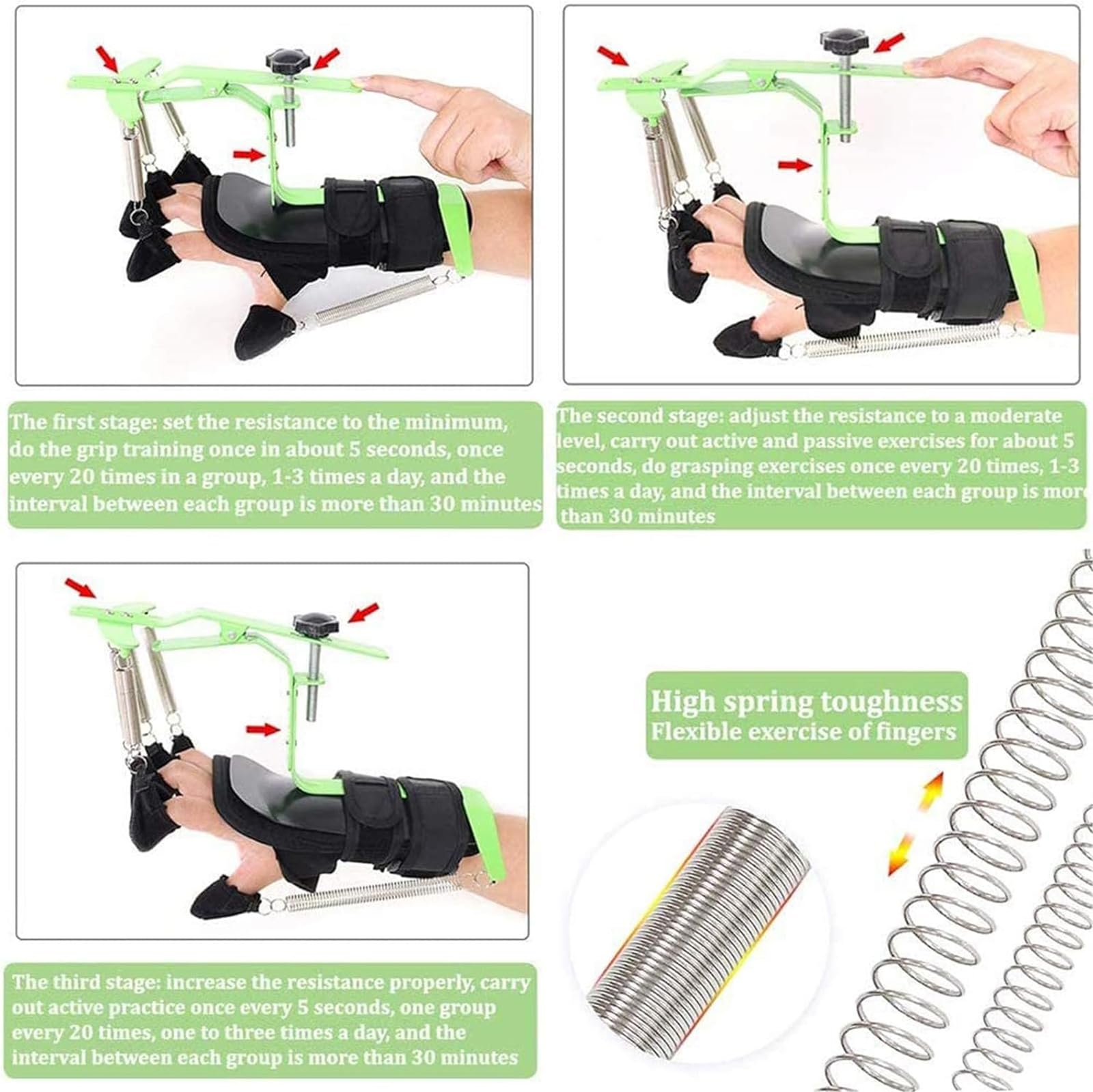 CUSMA Ejercitador Ortopédico para Muñeca Y Dedo, Entrenamiento De Rehabilitación De Mano, Ortopédico para Dedo para Reparación De Ejercicio De Paciente con Hemiplejia por Accidente Cerebrovascular