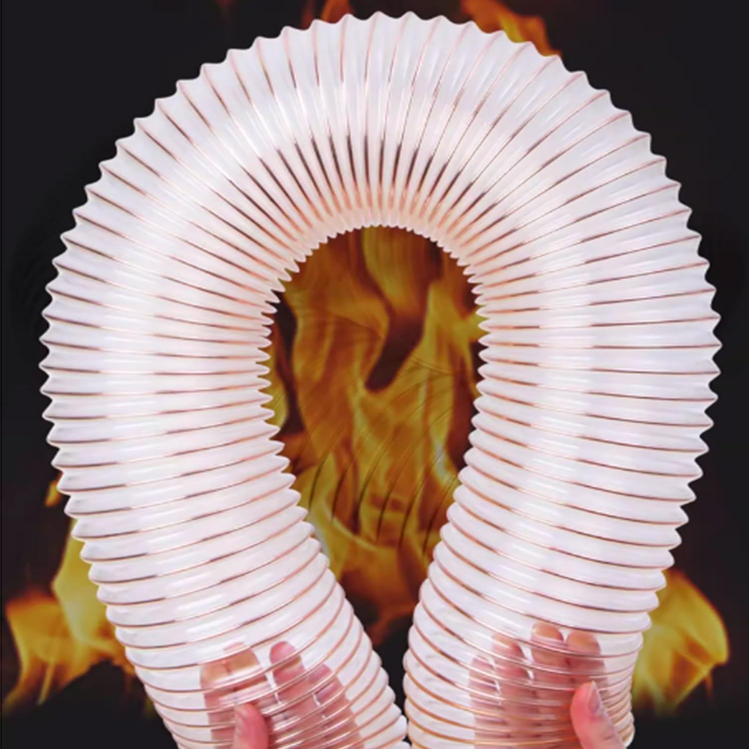 Manguera transparente de poliuretano para extracción de polvo, tubo de succión en espiral para carpintería, 1 m x 25 mm, manguera de vacío de alta resistencia