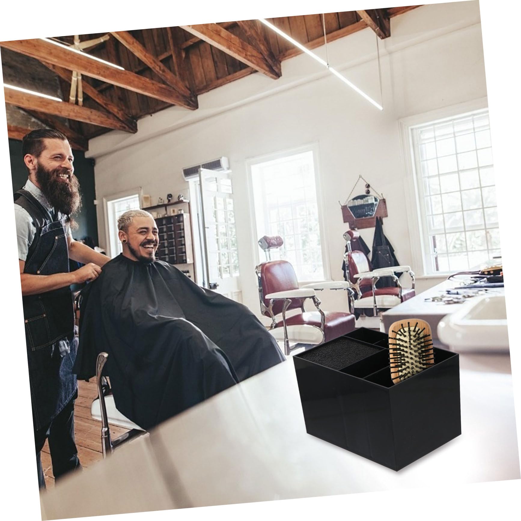 Baluue Salon Clip Scissors Organizer Hair Cutting Supplies Holder with 6 Sections