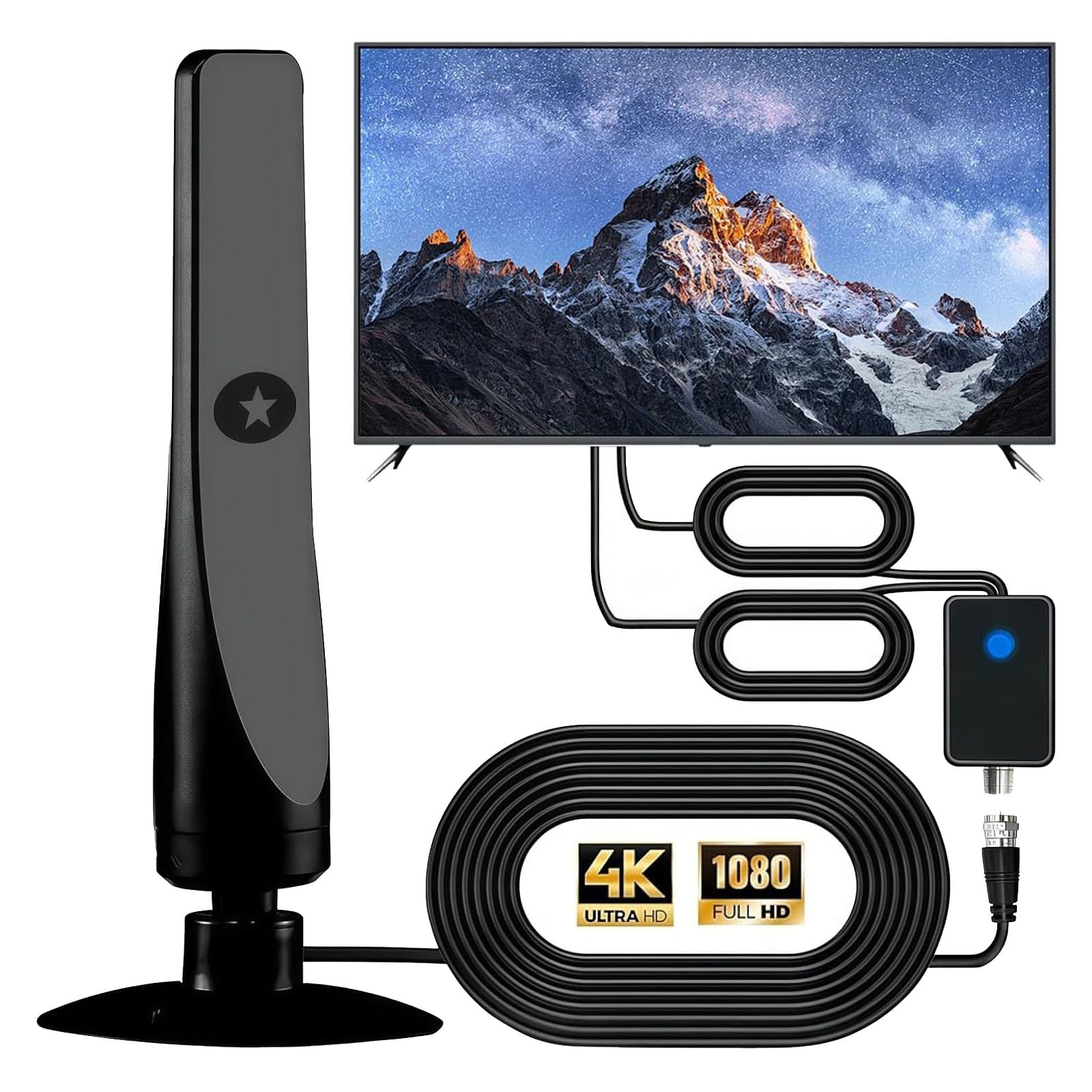 Antenna TV Wavemax 2024 Con Amplificatore - Copertura Fino A 500 Miglia - Endlessaislesstore - Foto 2