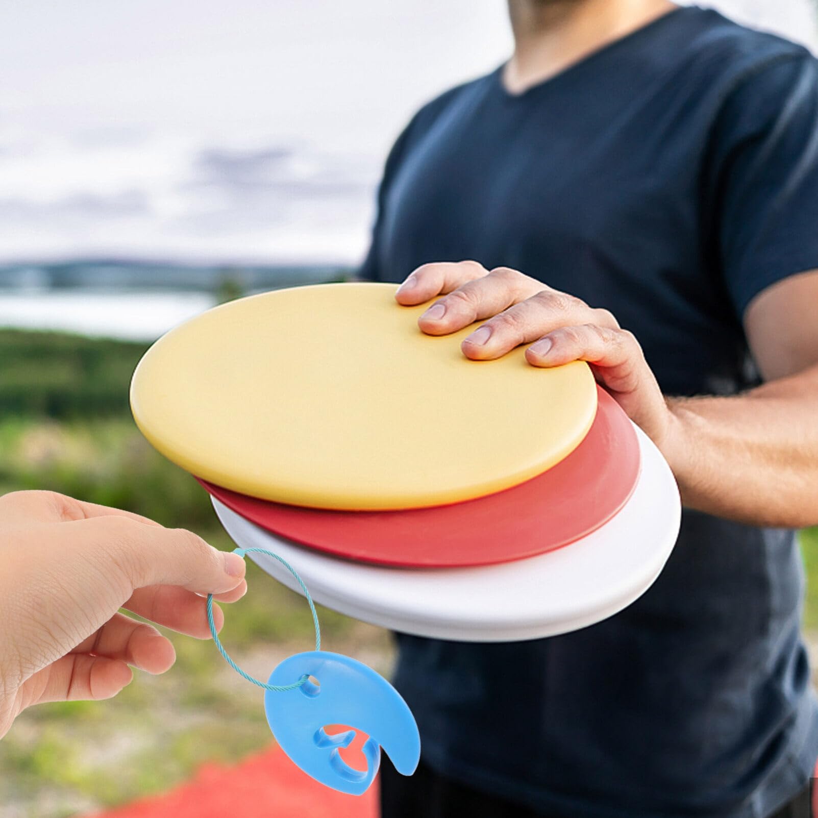 KITANDOVE Clip Porta Disco Volante - Set 2 Pezzi Per Trasporto Facile - Foto 10