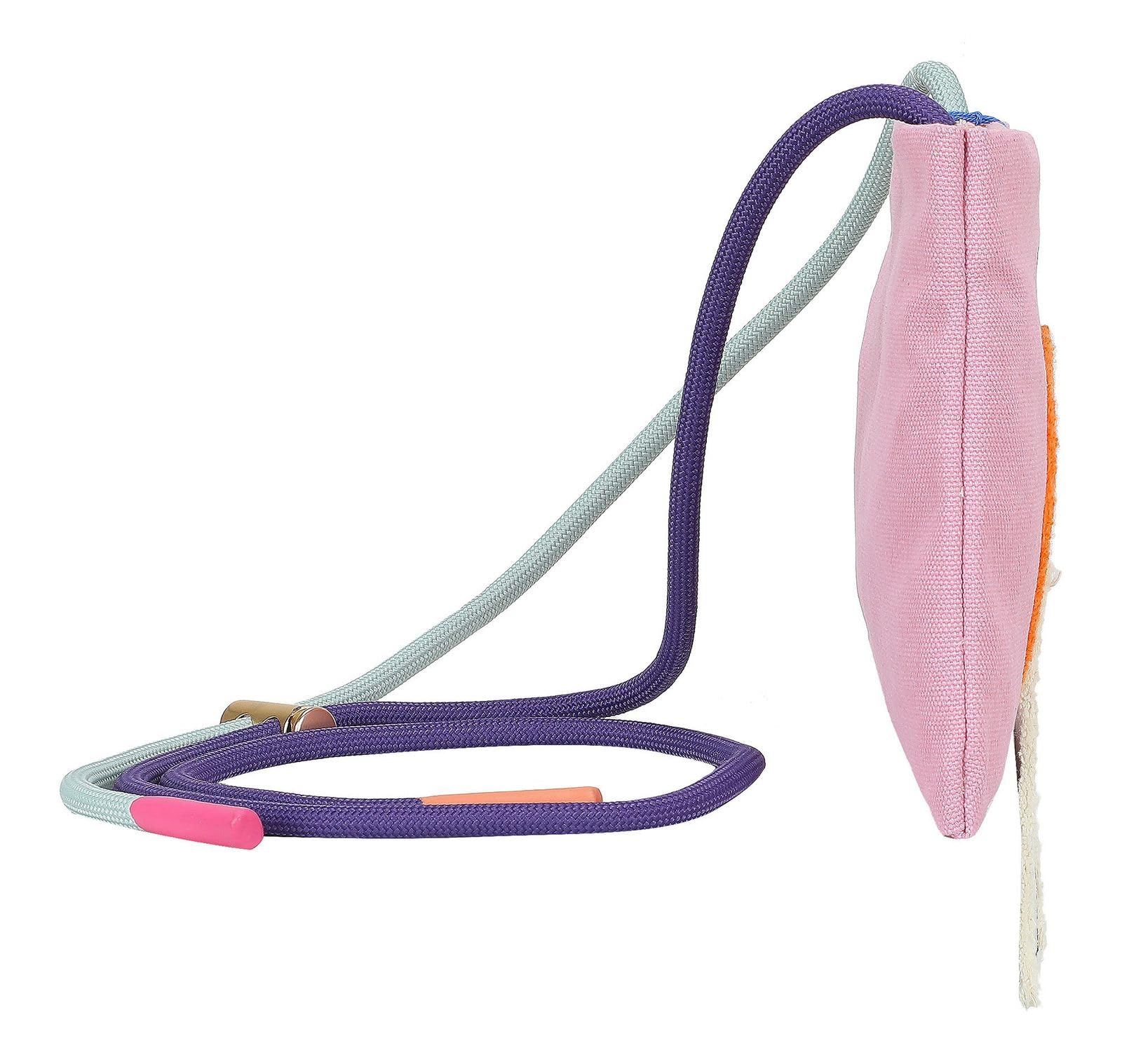 Fritzi x Frida Kahlo ME Limited Crossbody Tasche Damen Umhängetasche Canvas Reißverschluss Innenfach Steckfach Schultergurt Freizeit 17,5 x 24 x 1 cm – Lila, Türkis, Hellblau, Rosa, Olivgrün
