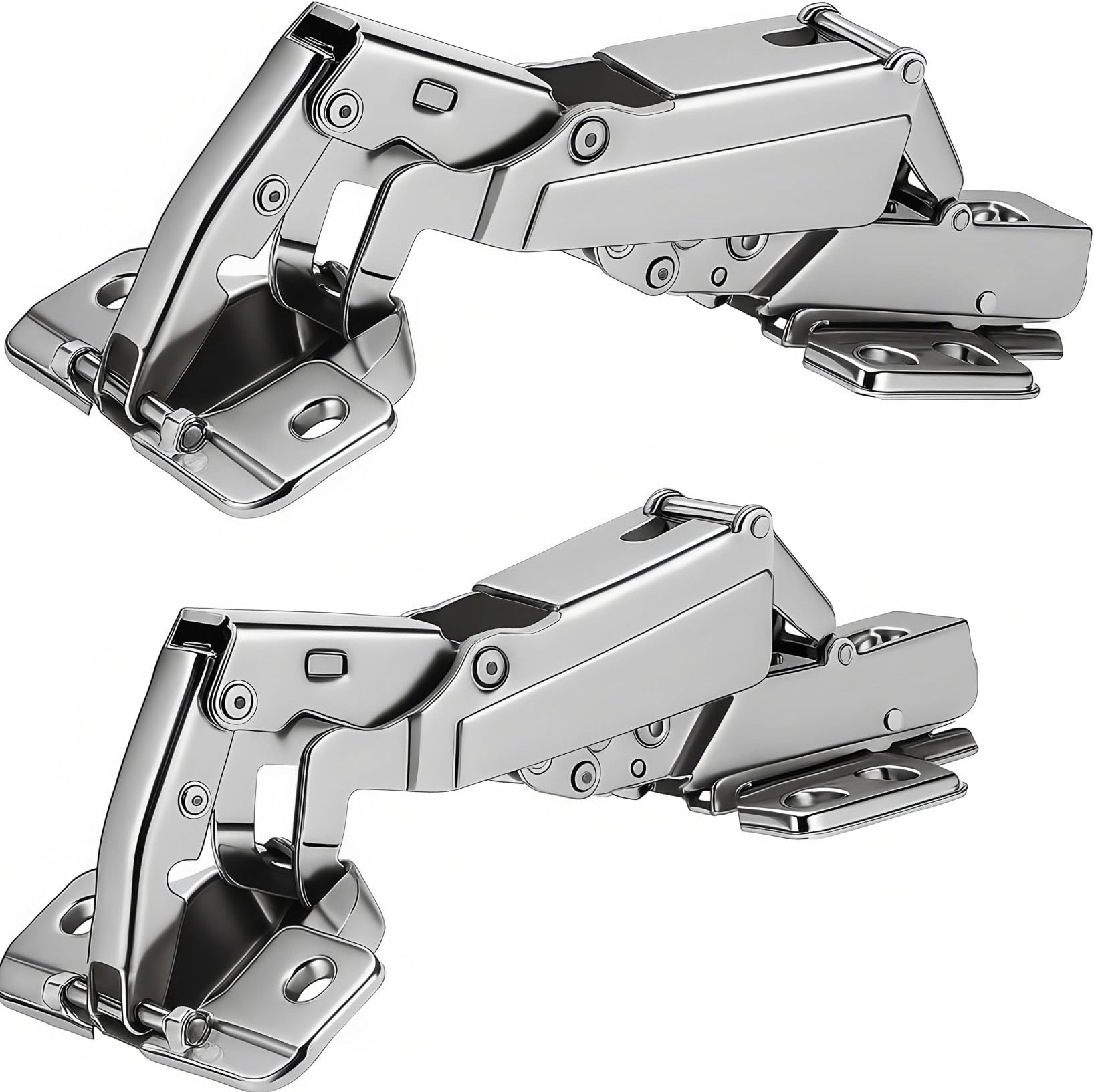 TamBee 175 Degree Cabinet Hinges Kitchen Cupboard Doors Concealed Soft Close Hinges for Kitchen Cupboards Wardrobe, 1 Pair (Full Overlay)
