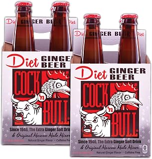 Cock-N-Bull Diet Ginger Beer 8/12 fl. oz. (355 ml) Glass Bottles (8-Pack)