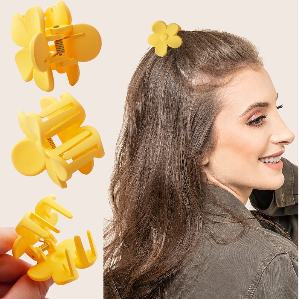 10 PCS Small Flower Hair Clips Cute Flower Clips for Hair Accessories Hair Claw Clips Flower Shaped Hair Clips for Women and Girls Cream Color : Beauty & Personal Care