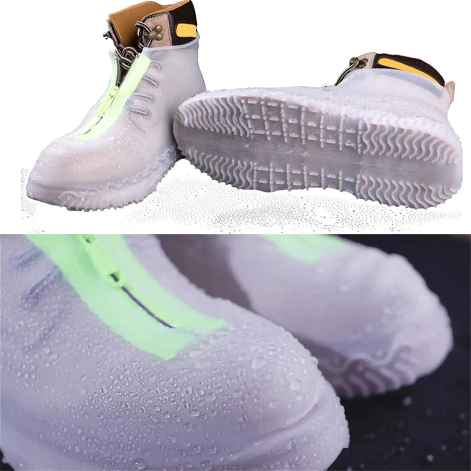 2 pares de cubiertas antideslizantes for zapatos, accesorios reutilizables for hombres, for la lluvia, for mujer, impermeables for Galoshes para Protección
