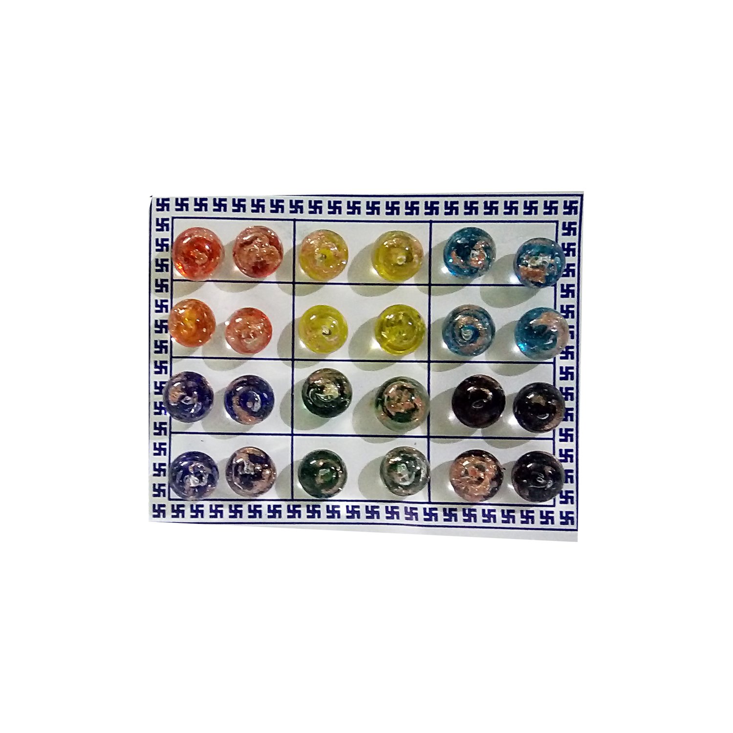 Salvus App SOLUTIONS Beautifully Handmade Colorful Stone Earring Tops Stud Earrings for Girls and Women - Set of 12 (B01N7CKG0C) Amazon Price History, Amazon Price Tracker