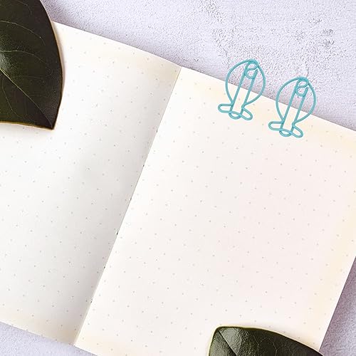 Miniatura 3 de Jeanoko Clips de papel en forma de pescado, clips de papel de metal, clips de oficina portátiles para clasificación de archivos, organización de