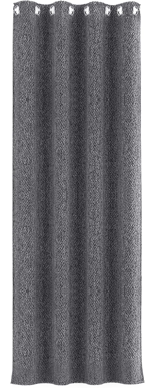 LLMMLL Cortinas Opacas Salon Modernas 1 Piezas 140x245cm, Cortina Blackout Termica Aislante Calor y Frio con Ojal, Cortina Acustica, Cortina Separador de Smbientes para Comedor, Dormitorio, Gris