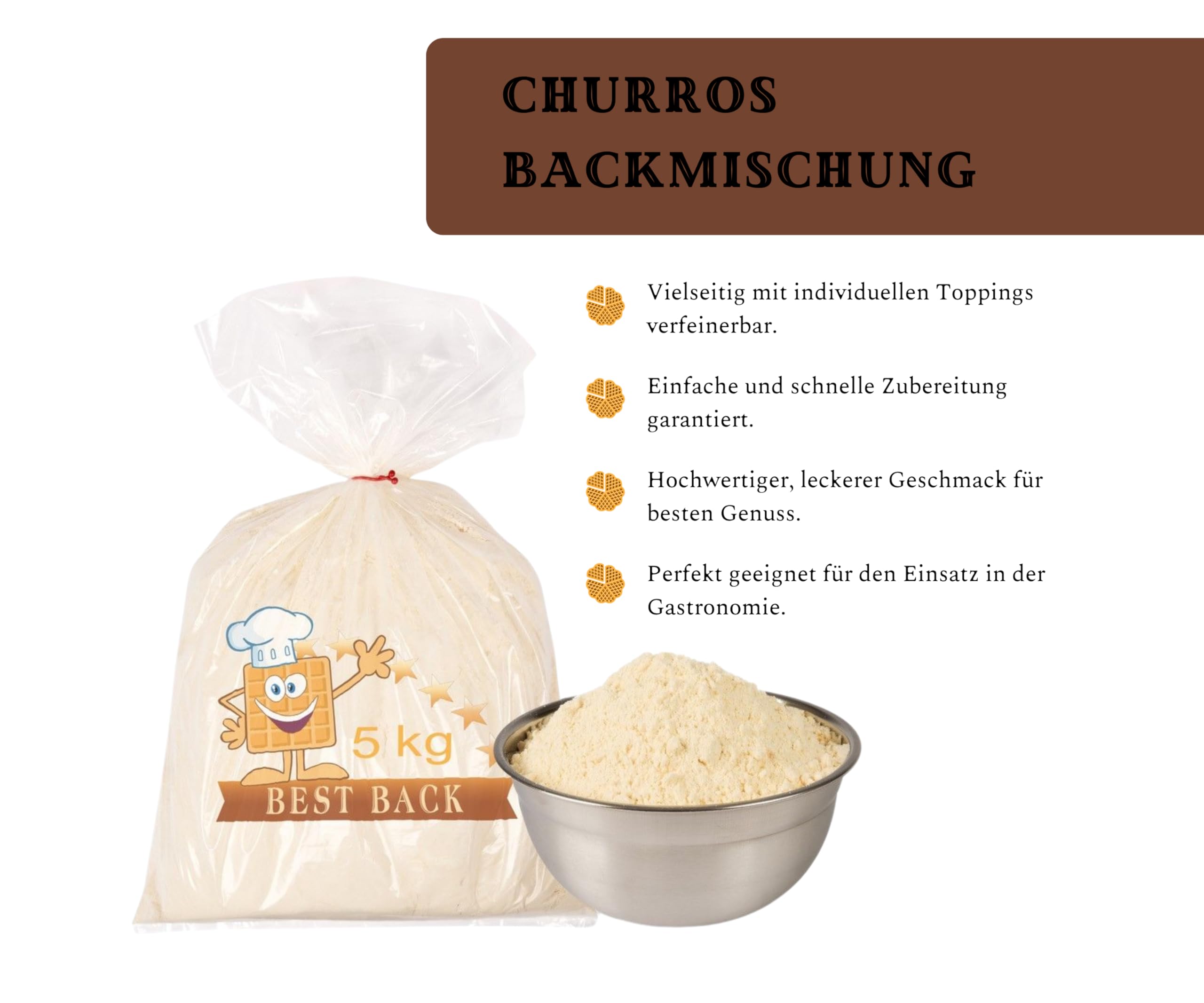 BEST BACK Churros Backmischung 5 kg Großpackung