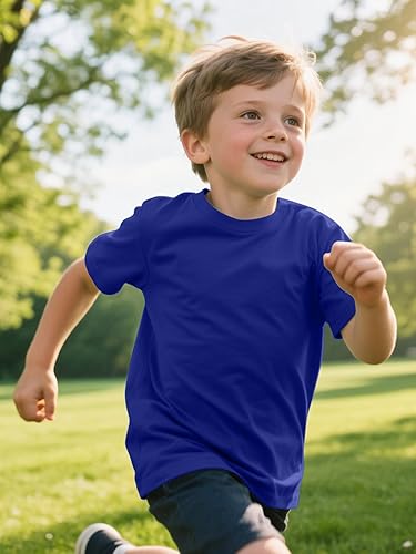 Miniatura 7 de Poroka 5 Pack Toddler Boys Short Sleeve Cotton T-Shirt Crew Neck T-Shirt for Baby Toddler