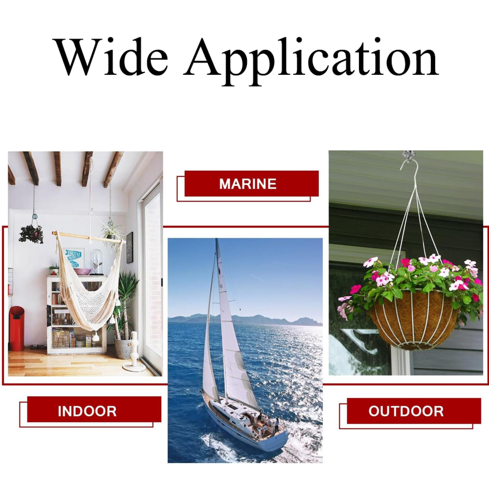 SEIWEI 4 Stück Marine-Klapp-Pad-Augen D-Anschlussringe Deck-Zuranker für Boote, Yachten, Kajaks, Anhänger, Wohnmobile