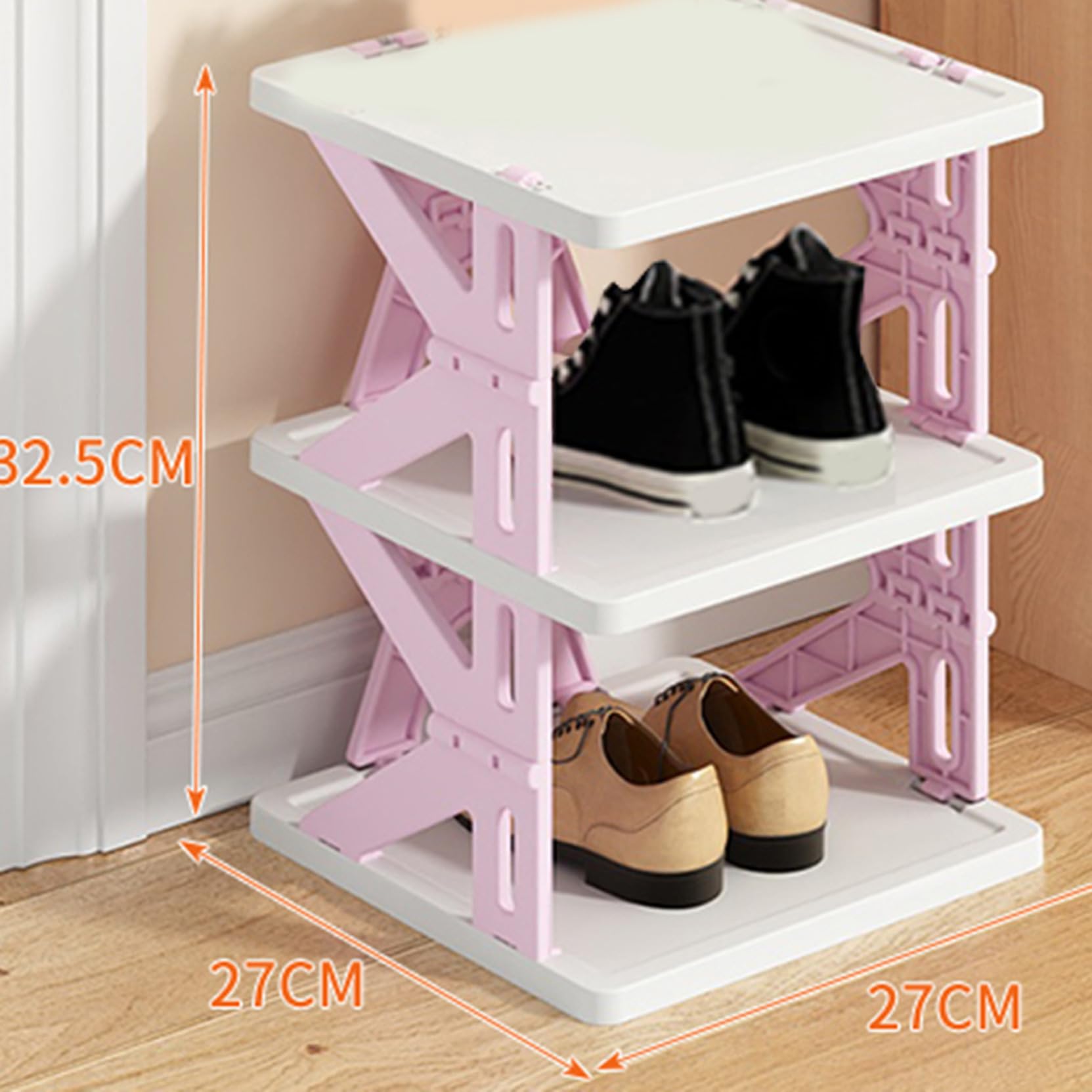 Amazon｜シューズラック 靴収納 シューズラックスリム 27*27*17 省