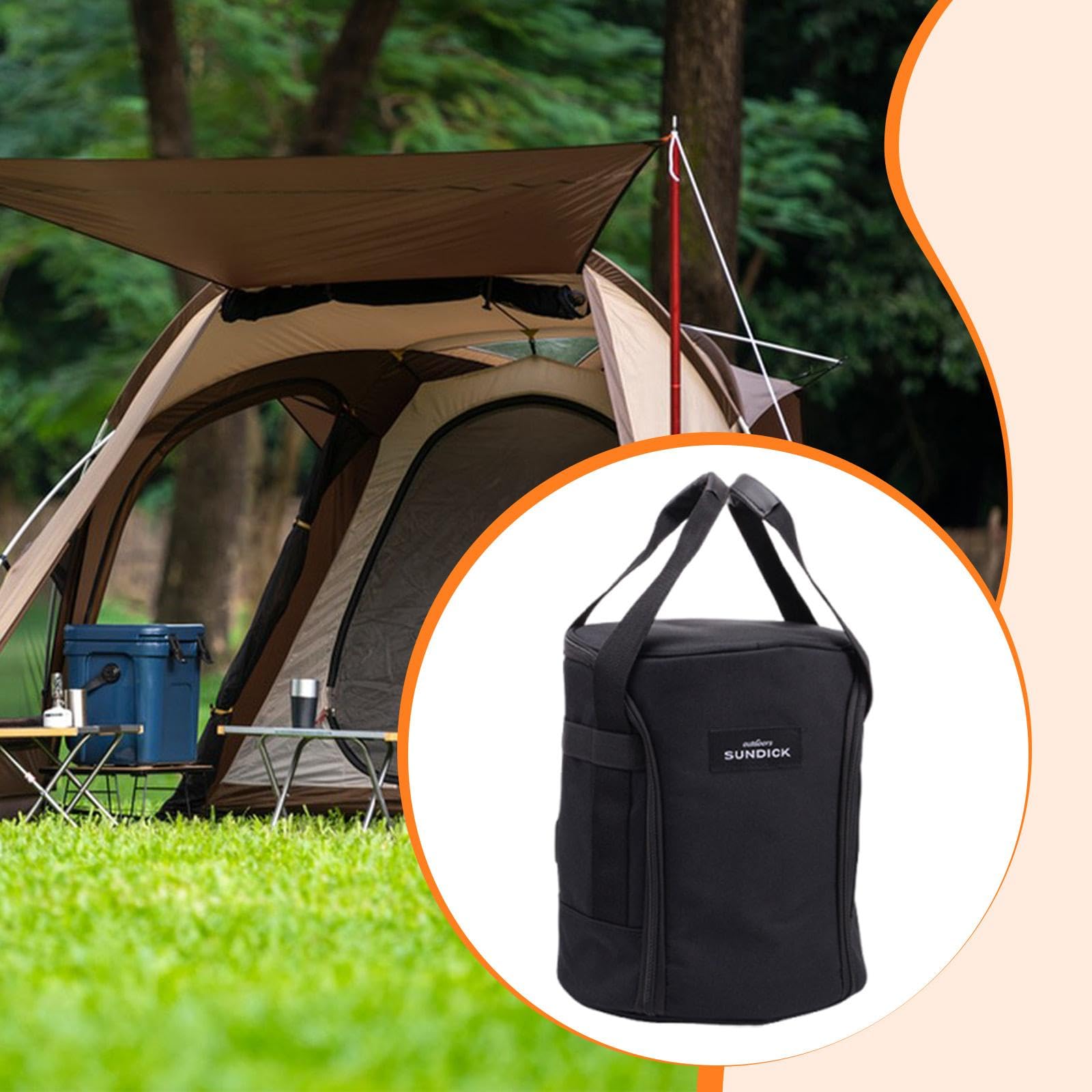 MERIGLARE Heater Aufbewahrungstasche Heizofen Transportbeutel Camping Tischheizer Organizer Tasche mit Stabilem Zipper Und Meshfach für Outdoor Reisen Wandern P