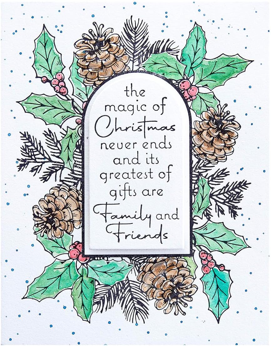 Spellbinders BP-076 Magic of Christmas Frame Press Plates from The More BetterPress Christmas Collection