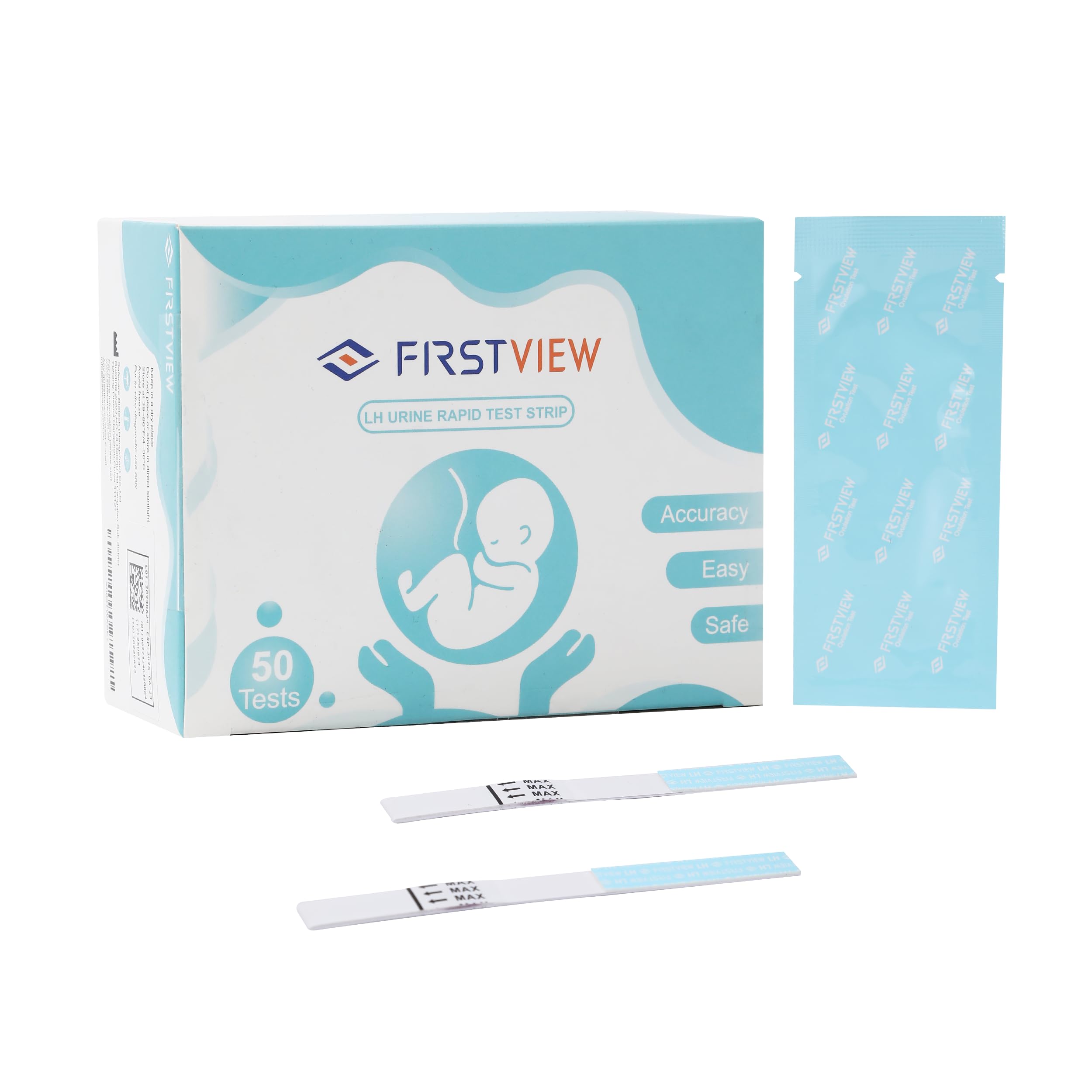 50 Pack of Ovulation Tests Home Fertility Predictor Kit for Women Clear & Accurate Rapid Result Tracker Helps Get Timing Right While Planning for Baby