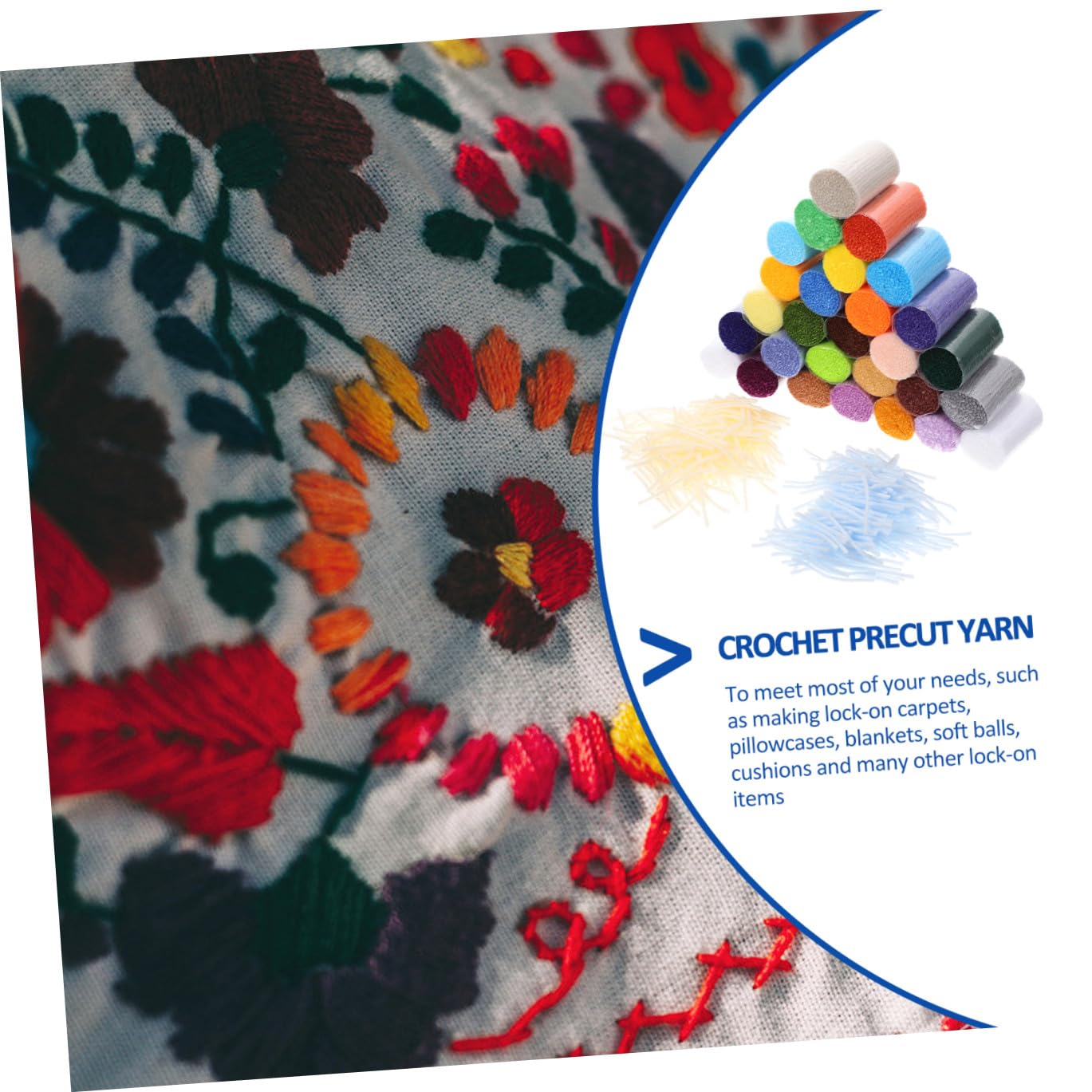 Vorgeschnittenes Garn Satz 30 Farben Selbstgemacht Häkelgarn für Teppich Strickzubehör Weiches Hautfreundliches Material Langlebig und Leicht Zufällige Farbe