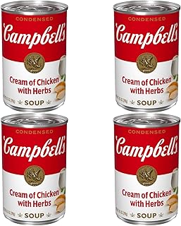 Campbell's Condensed Cream of Chicken Soup With Herbs, 10.5 oz Can (Pack of 4)