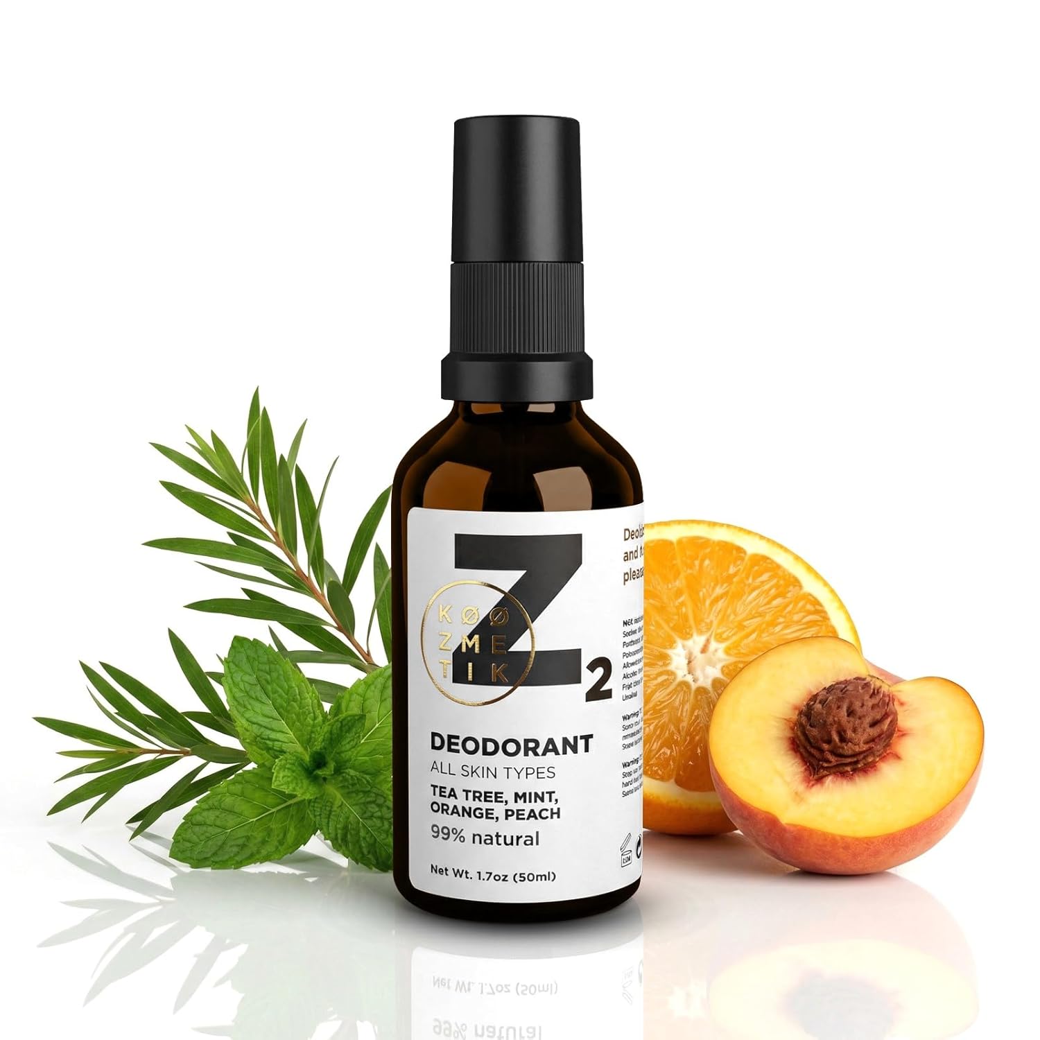 Natural Deodorant Spray I Aluminum Free | Chemical Free | Sweat & Odor Protection | Skincare Daily Body Spray for Freshness Z2 KØØZMETIK