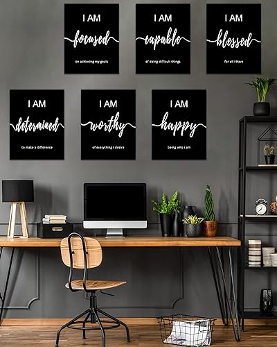 Miniatura 3 de Drsoum Arte de pared inspirador para decoración de oficina, 12 x 16 pulgadas, impresiones motivacionales para pared, oficina, dormitorio, sala de