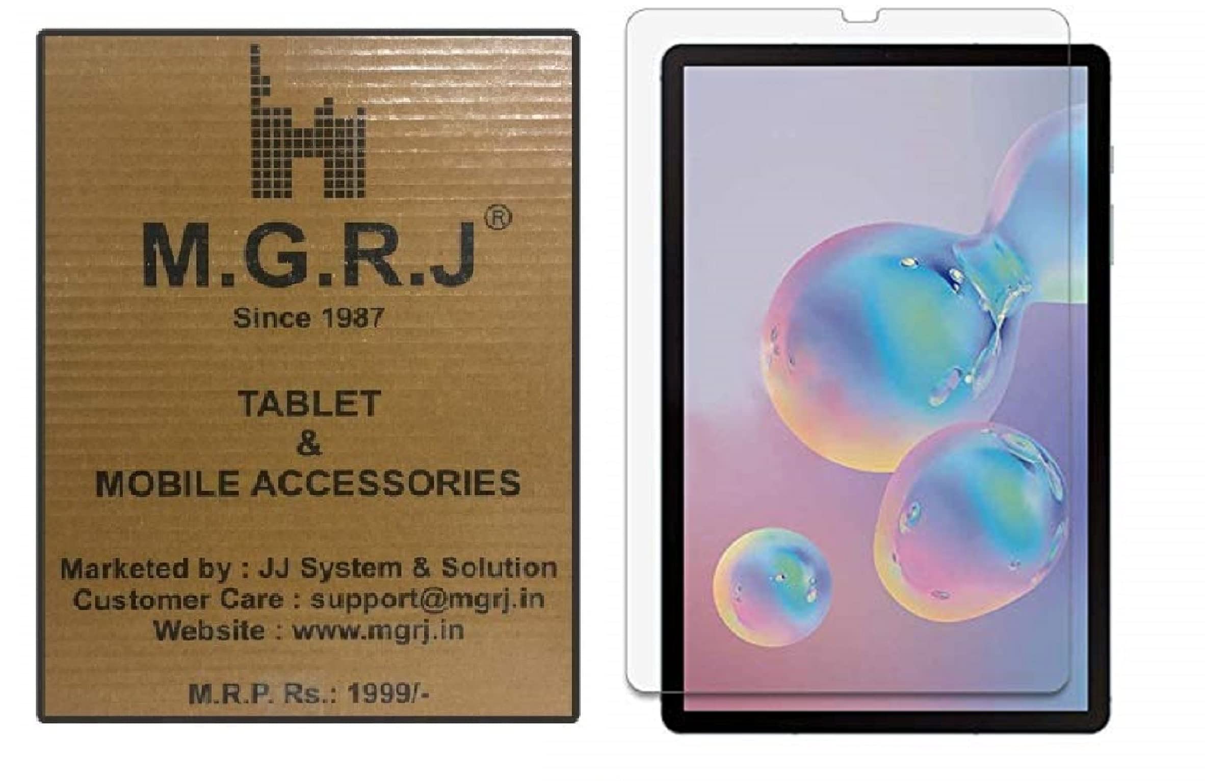 M.G.R.J® Tempered Glass Screen Protector Compatible for Samsung Galaxy Tab S6 -T860 / T865 (10.5" inch) (Rel. 2019, August)