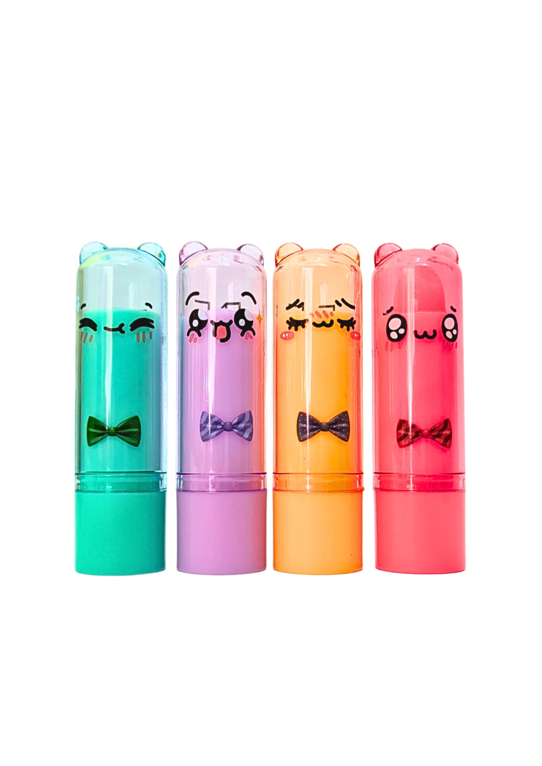 Cute Cat Shape Lip Balm, Moisturising, Korean Style, Multicolour - Pack of 4-picture-35