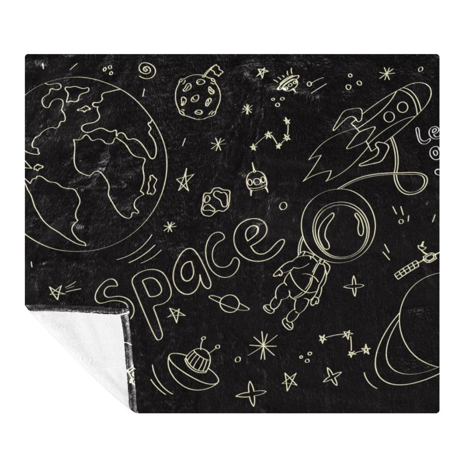 Couverture microfibre espace de qualité supérieure, jeté de lit doux 150x200