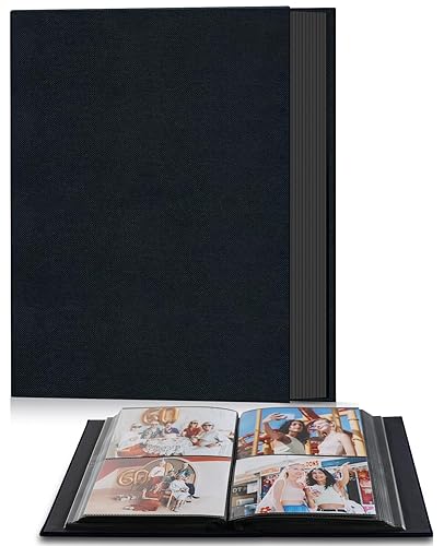 Popotop Photo Album 4x6 200 Pockets for Wedding Gifts,Linen Hardcover