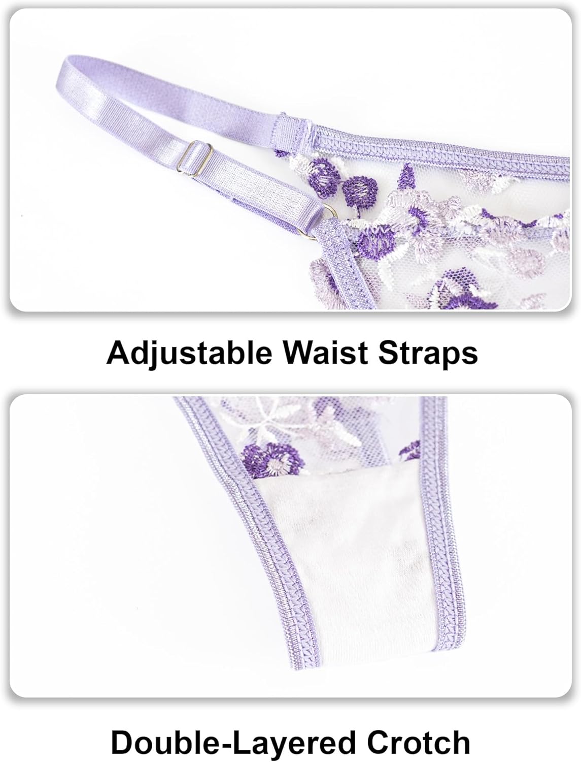Sexy Lingerie Lace Floral Mesh Matching Bra and Panty Babydoll Outfits