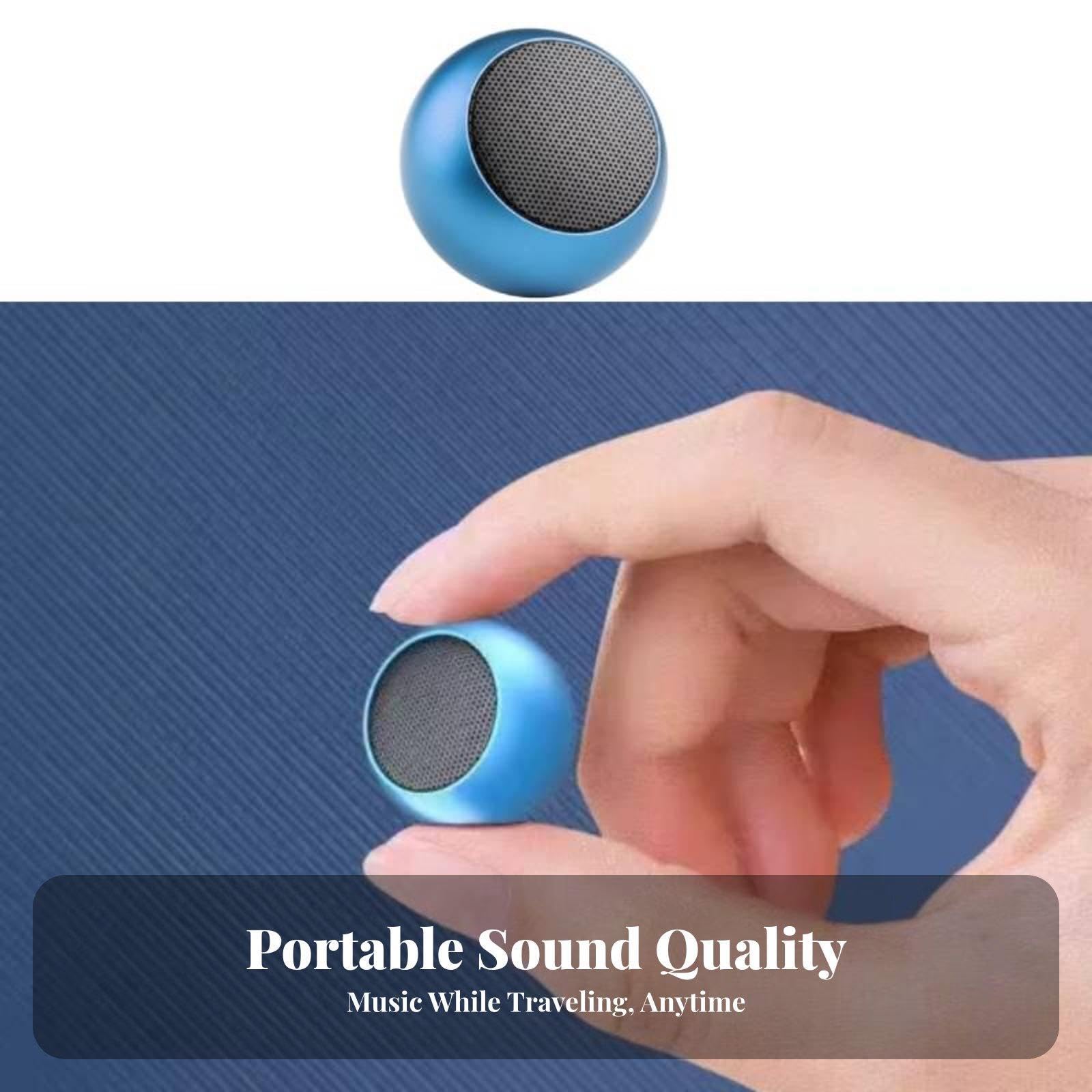 6 Pièces Lecteur Audio Bluetooth Mini Haut-Parleur sans Fil Enceinte Portable Métal Son Puissant Stéréo Basses Enveloppantes Format de Poche Corps Cyl, 4 pièces