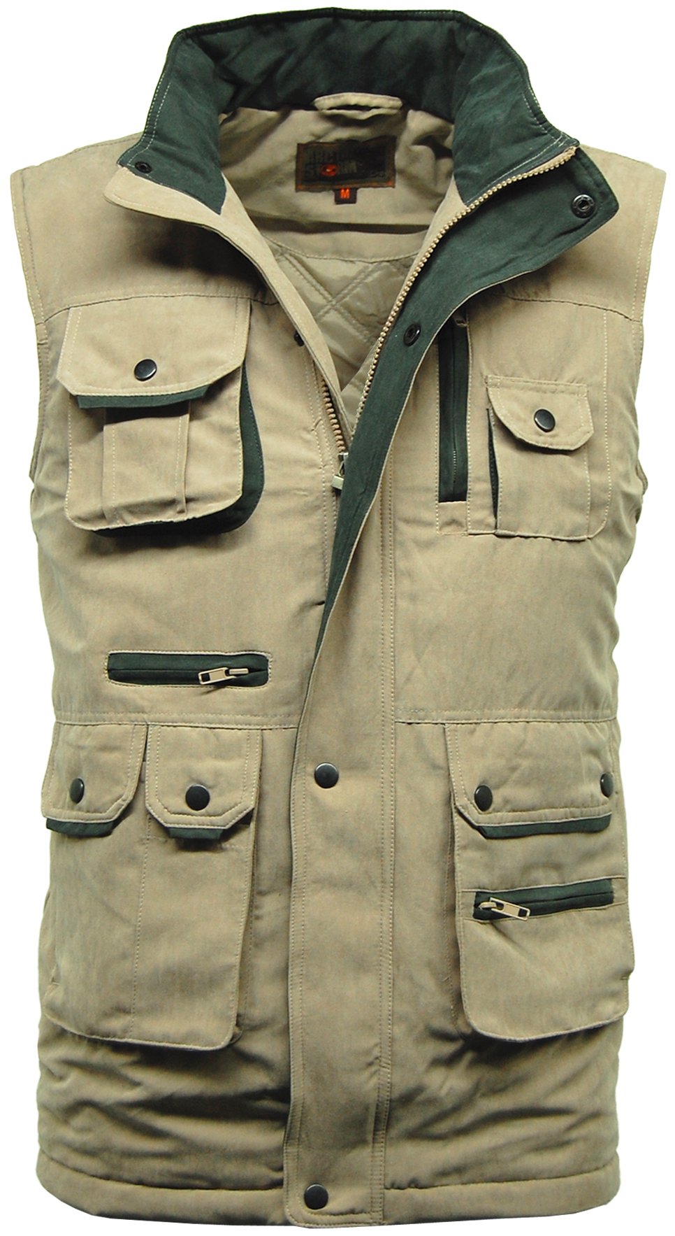 Coolandnew Suffolk Padded Multi Pocket Gilet - Taupe - L