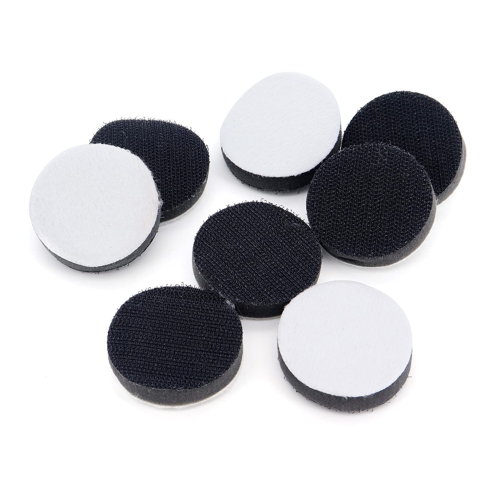 8 Pcs 2 Pulgada 50mm Plato de Lija 1/4 Pulgada Placa de Papel de Lija Plato de Pulido, con 8 pcs de Almohadilla de Repuesto Almohadilla de Amortiguación de Capa de Espuma Suave